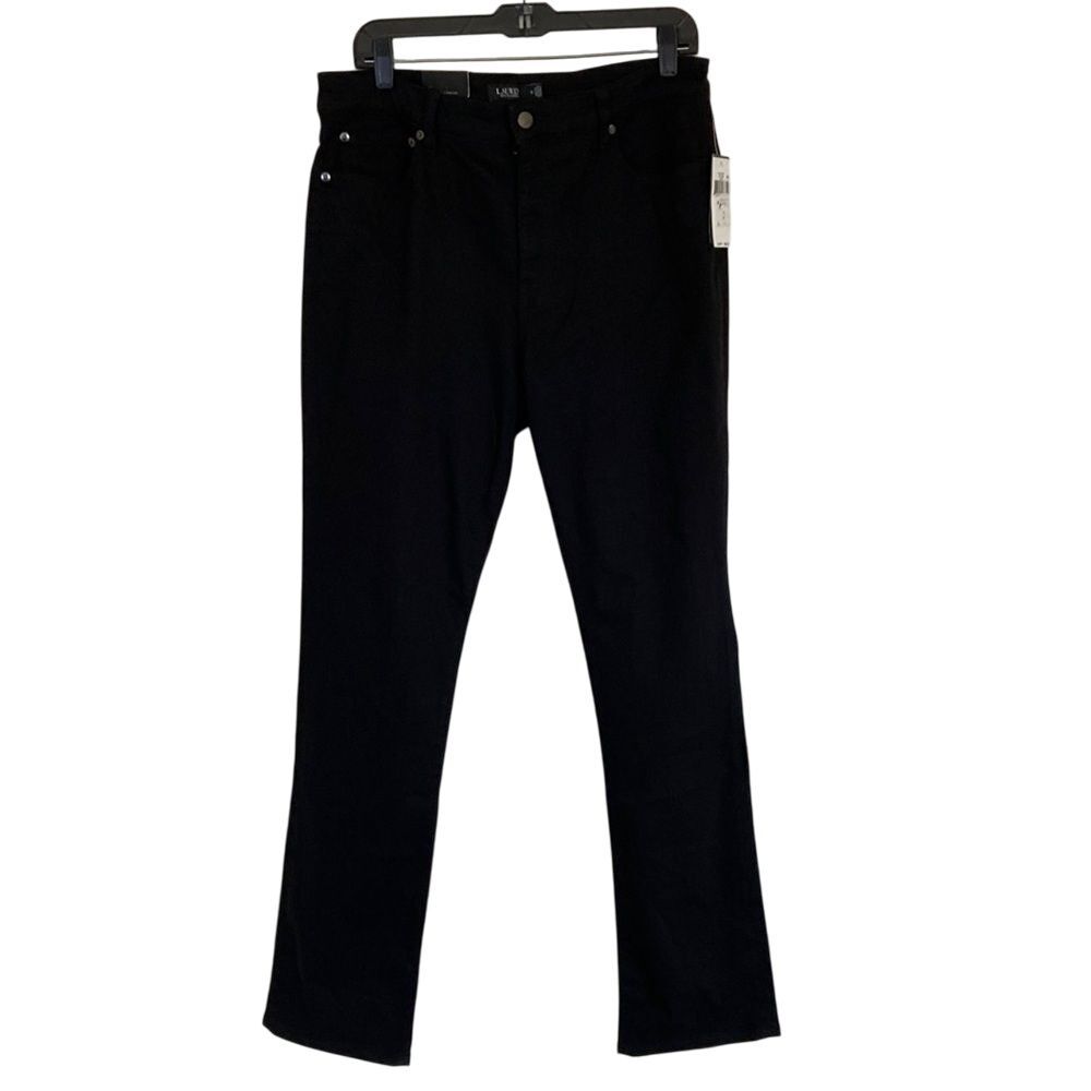 Lauren Ralph Lauren Super Stretch Pant Womens 14 Mid Rise Straight Leg